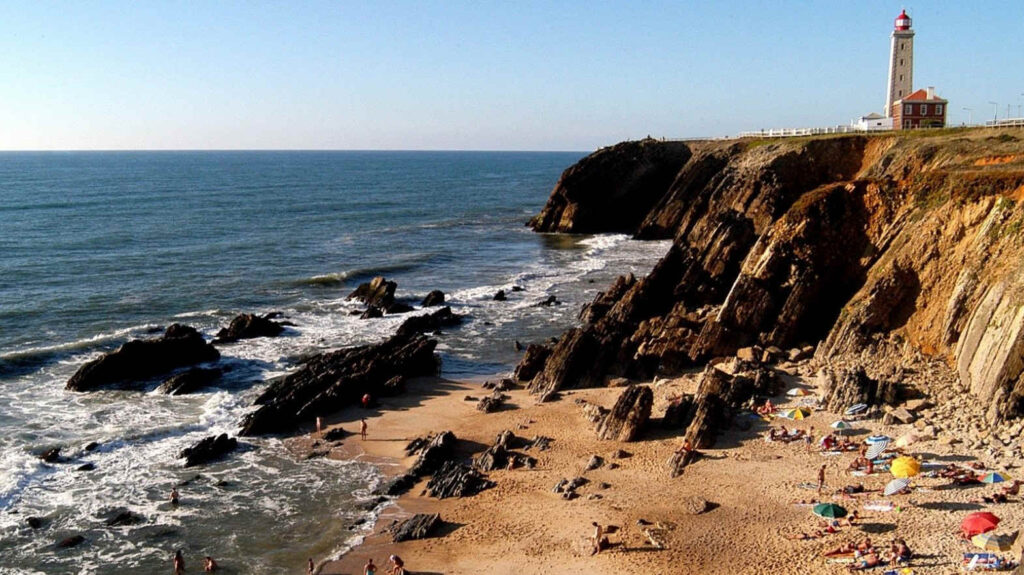 stranden van São Pedro de Moel zilverkust