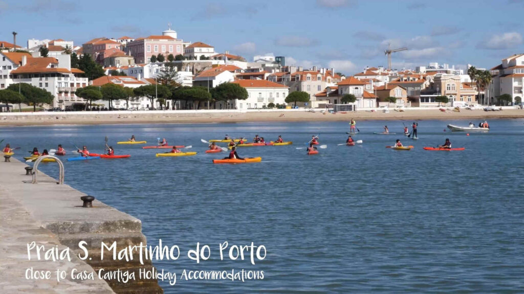 strand von são martinho do porto silberkuste